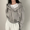Hoodie zippé oversized - vêtement décontracté pour femmes