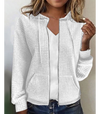 Hoodie zippé texturé - veste décontractée élégante pour femmes