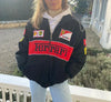 Veste de pluie femme style vintage racer avec écussons ferrari - outerwear tendance pour le quotidien