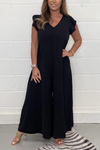 Robe maxi femme à manches volantes - élégance estivale pour les jardins