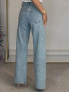 Jeans bootcut & évasés pour femmes en denim bleu scintillant - pantalons décontractés chic pour toutes les occasions