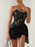 Robe mini en dentelle avec corset - tenue du soir élégante pour femmes
