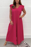 Robe maxi femme à manches volantes - élégance estivale pour les jardins
