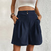 Shorts taille haute pour femmes avec plis - élégance décontractée pour vos sorties