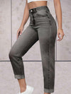 Jean à taille haute - slim fit tendance pour femmes