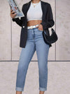 Jean à taille haute - slim fit tendance pour femmes
