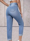 Jean à taille haute - slim fit tendance pour femmes