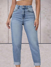 Jean à taille haute - slim fit tendance pour femmes