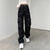 Jean cargo - élégants pantalons vintage noirs pour femmes