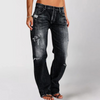 Jean denim - jeans décontractés pour femmes à l'aspect usé