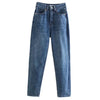 Jean droit taille haute - pantalons en denim tendance pour femmes