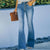 Jean flare vintage - denim taille haute au style tendance pour femmes