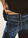 Jean skinny déchiré bleu profond - pantalon denim tendance pour femmes
