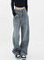 Jeans boyfriend larges - pantalons en denim bleu au style décontracté