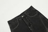Jeans évasés en denim - pantalons vintage noirs pour femmes