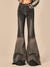 Jeans évasés en denim - pantalons vintage noirs pour femmes