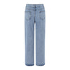 Jeans évasés - pantalons en denim bleu taille haute pour femmes