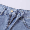 Jeans évasés - pantalons en denim bleu taille haute pour femmes