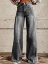 Jeans large - élégants pantalons en denim taille haute pour femmes