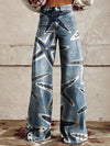 Jeans large - élégants pantalons en denim taille haute pour femmes