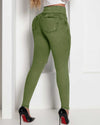 Jeans taille haute extensibles - pantalon slim en denim pour femmes
