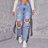 Jean pour femmes taille haute déchiré - denim casual élégant et versatile au quotidien