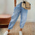 Joggers en denim décontractés - pantalons femme ample