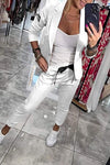 Ensemble tailleur blazer et pantalons ajustés pour femmes - tenue de bureau élégante