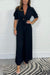 Robe maxi plissée femme - look décontracté élégant avec des manches courtes stylées