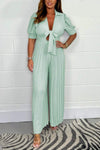 Robe maxi plissée femme - look décontracté élégant avec des manches courtes stylées