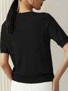 Jumper décontracté à manches courtes - top tricot chic pour femmes