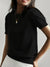 Jumper décontracté à manches courtes - top tricot chic pour femmes