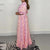 Robe maxi florale à manches longues - design rose charme pour vos sorties décontractées
