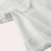 Jupe blanche à volants - élégante jupe en dentelle à niveaux