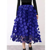 Jupe en tulle superposée - jupe midi élégante avec des points décoratifs