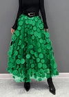 Jupe en tulle superposée - jupe midi élégante avec des points décoratifs