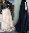Jupe maxi en tulle - jupe élégante taille haute pour femmes