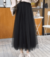Jupe maxi en tulle - jupe élégante taille haute pour femmes