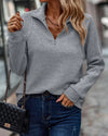 Sweat à capuche zippé pour femmes en rib doux - pull décontracté et stylé pour l’automne et le printemps