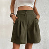 Shorts taille haute pour femmes avec plis - élégance décontractée pour vos sorties