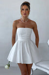 Robe mini sans bretelles - élégance avec détail nœud