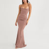 Robe maxi ajustée pour femmes - élégance pour les soirées spéciales