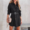 Robe chemise en velours côtelé pour femme - un look décontracté et chic pour le jour et la soirée