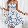 Robe mini florale décontractée pour femmes avec détails en dentelle - tenue d'été pour les garden parties et sorties
