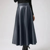 Jupe longue en similicuir (PU) - élégante jupe noire pour femmes