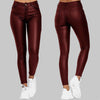 Leggings en simili cuir - pantalons taille haute pour femmes