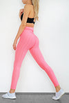 Leggings taille haute - pantalon de sport texturé pour dames