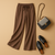 Pantalons en lin pour femmes - coupe large et décontractée, tissu respirant pour les occasions casual