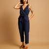 Combinaison féminine à taille ajustable - tenue chic pour un look décontracté au quotidien