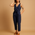 Combinaison féminine à taille ajustable - tenue chic pour un look décontracté au quotidien